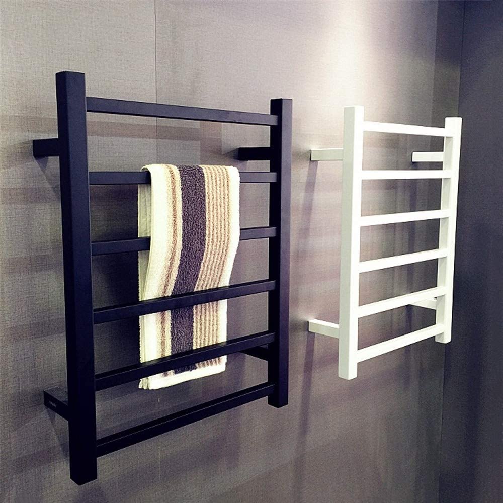Details About Black Heated Towel Rail